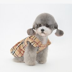 Chilsi 狗狗經典格紋吊帶裙, 格紋