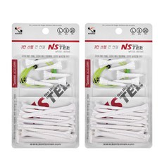 KOVISS 3段式階梯繩索連接高度調節功能高爾夫球釘 NS185 2種 x 2入組, 白色, 2套