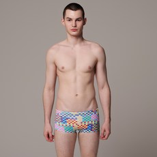 Rally 男性用耐穿訓練短版四角室內泳褲 OSMR676