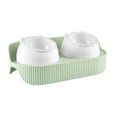 Carno 卡諾 韓國 Twin Cat 寵物雙格食器, 1個, E款