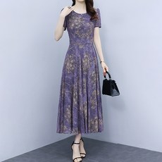 POPLARNC Hoyden 雪紡洋裝 P24SMOPS030908 含大尺碼, 紫羅蘭色