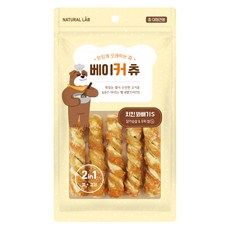 네츄럴랩 강아지 베이커 츄 간식 S, 치킨 꽈배기, 95g, 1개