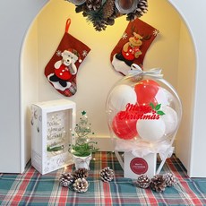 LOVELY FARM LED聖誕魔術氣球 + 壓克力樹套組, 14 櫻桃聖誕 + 2紅色混合