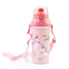 Skater 背帶印花彈蓋式水壺, 獨角獸, 480ml, 1個