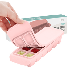 Firgi 雙重密封副食品分裝盒 12格, Pastel Pink, 1個, 240ml