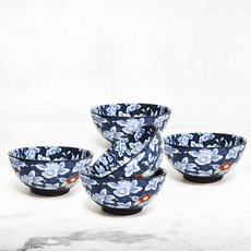 Royal Essex 山茶花麵碗, 5個, 混合顏色