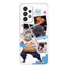 코쿼드 귀멸의 칼날 스티커 스타일 클리어 휴대폰 케이스