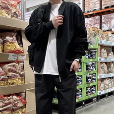 Meositta 男士合布學院風飛行員夾克