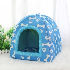 데이소이 반려동물 부드러운 펌킨 숨숨집, 블루, 1개