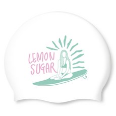 Lemon Sugar Laura 矽膠泳帽, 1個, 白色