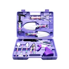 soonZAM 園藝工具組 紫色10件組 + 收納盒套組, 1套