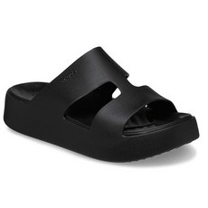 crocs 卡駱馳 Getaway Platform H-strap 涼鞋 209409-001, 220, 黑色