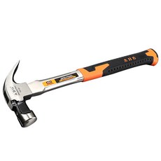 多功能高碳鋼防滑手柄專業錘, 圓形扁頭400g, 1個