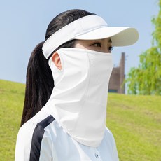 Dailygongam 涼感舒適半網格面罩, 白色, 1個