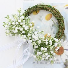 Garden in the City 爆米花滿天星花環, 奶油色