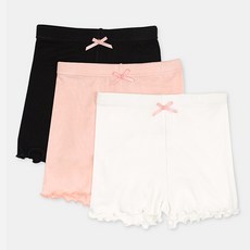 unifriend 兒童人造絲羅紋安全褲3件組