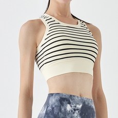 LUNA GIRL 女性用 Your 條紋附罩杯上衣 L24SPSW122120