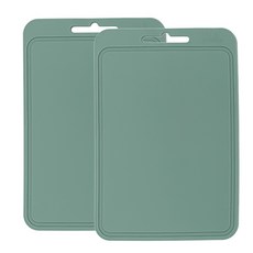 Jeja.com矽膠水果砧板 2入, 深綠色