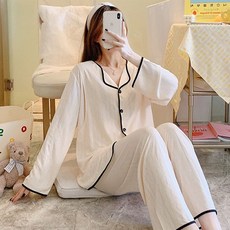 The Grand孕婦雙面素色哺乳睡衣