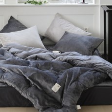 베이직톤 무지 극세사 차렵이불