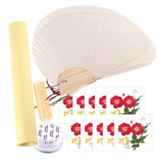 조가비 부채 만들기 압화 체험 패키지 세트 10인용 중, JK314, 1세트