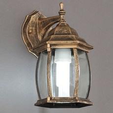 K-C Lighting 六角復古室內外壁燈, 黃銅色