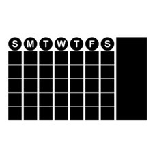 포인트 인테리어 월별 스케줄러 부착형, 혼합색상