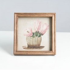 뷰넷 빈티지 우드 플랜트 그림 액자 180006DC, 브라운