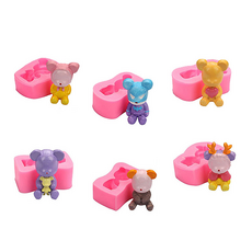 小熊模具6件組 DS_08_00, 混色, 1個