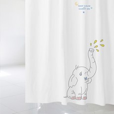 北歐風格浴簾 sc886+塑膠掛鉤 12入+窗簾掛桿 白色, 混色