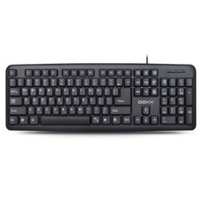 家庭辦公薄膜低噪音有線鍵盤, 一般型, 黑色, DX-K102