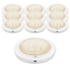 LED 원형 센서등 15W, 화이트 + 주백색, 10개