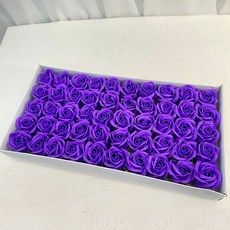 EPLYN 3層玫瑰花造型肥皂 50入, 深紫色