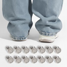앙플러스 바지 밑단 수선 고정 단추, 실버, 14개
