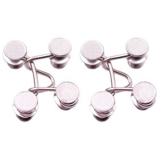 바지 허리 조절 클립, 실버, 2개