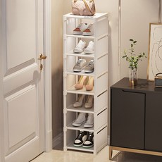 Market Plan 現代簡約多用途直立式鞋櫃收納架, 1個, 白色