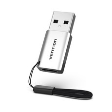 VEnTIOn 威迅 USB 3.0 to Type-C 高速掛繩轉接頭, 26mm, 金屬灰, 1個