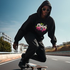 O.H.P ONE HUNDRED PERCENT 塗鴉Logo基本款重磅連帽衫