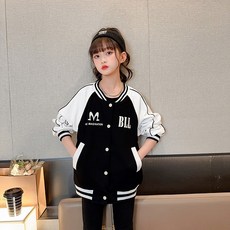 ORANGEDAMOM 兒童MBLL拼色棒球外套