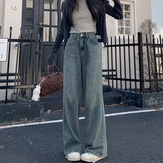 앤드스타일 여성용 숏/미들/롱 3단기장 릭빈티지데님 히든밴드 와이드 청바지 261882