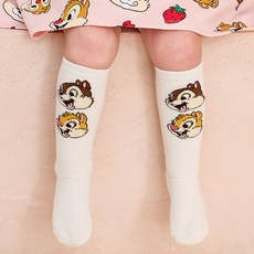 milkmile 迪士尼兒童奇奇與蒂蒂半筒襪