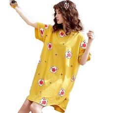 메이징초이스 여성용 루즈핏 원피스 잠옷