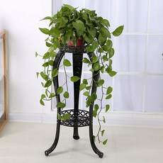 雙層花盆架, 黑色, 1個