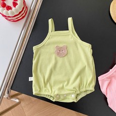 스타도어 여아용 통기성 포인트 패치 민소매 바디수트