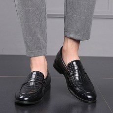 ARTcom 男性手工鱷魚皮經典樂福鞋 FA0094