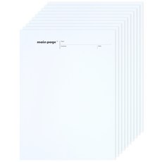 moong9 Main page裝訂橫線筆記本, 白色的, 10個