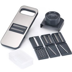 Reborn.J MUDITA 磁吸式不鏽鋼刨刀組, 9種道具組成, 附收納盒及安全護手握把, 混合顏色, 1組, 28.2cm x 7.5cm