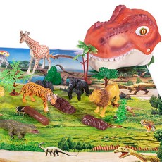 Joy Kids恐龍頭收納盒旅行箱組 恐龍玩具公仔組, 1組