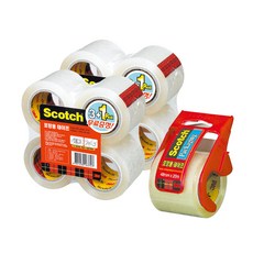 3M Scotch 迷你封箱膠帶+膠帶台 48mm*20m+補充包 8入, 透明(膠帶), 1組