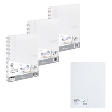 ECO Chungwoon 多色彈簧線圈文件夾 A4 30頁 3入+PP名片L夾 A4 10入組合, 透明（文件，持有人）, 1套